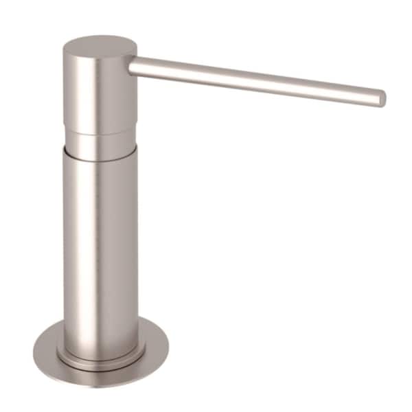 Luxury Modern Soap/Lotion Dispenser With 5 in. Height, 4.25 in. Reach, And One Touch System In Satin Nickel