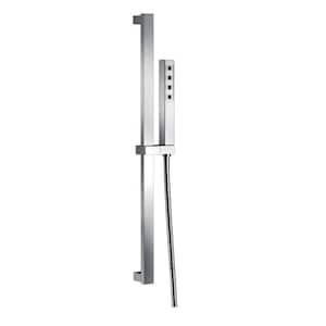 1-Spray Patterns 1.75 GPM 1.38 in. Wall Mount Handheld Shower Head with H2Okinetic in Lumicoat Chrome