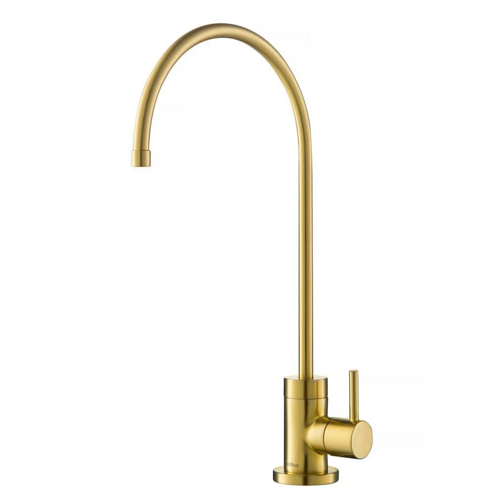 KRAUS Purita Single Handle 100% Lead-Free Beverage Faucet in Brushed Brass