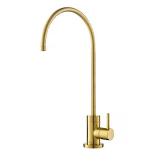 Purita Single Handle 100% Lead-Free Beverage Faucet in Brushed Brass