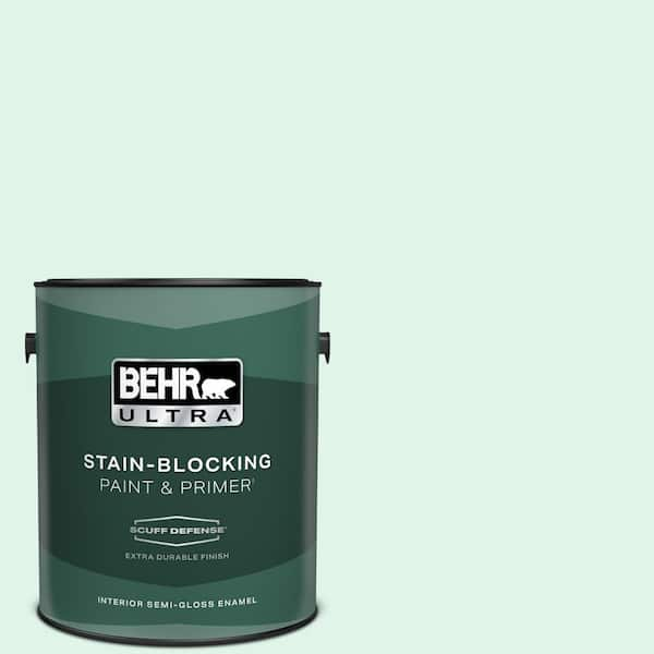 BEHR ULTRA 1 gal. #470A-1 Window Pane Extra Durable Semi-Gloss Enamel Interior Paint & Primer