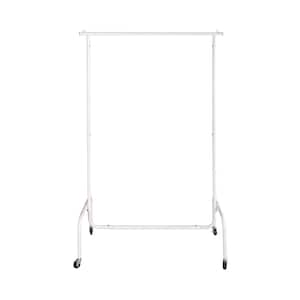 White Metal Clothes Rack 43.5 in. W x 66.14 in. H