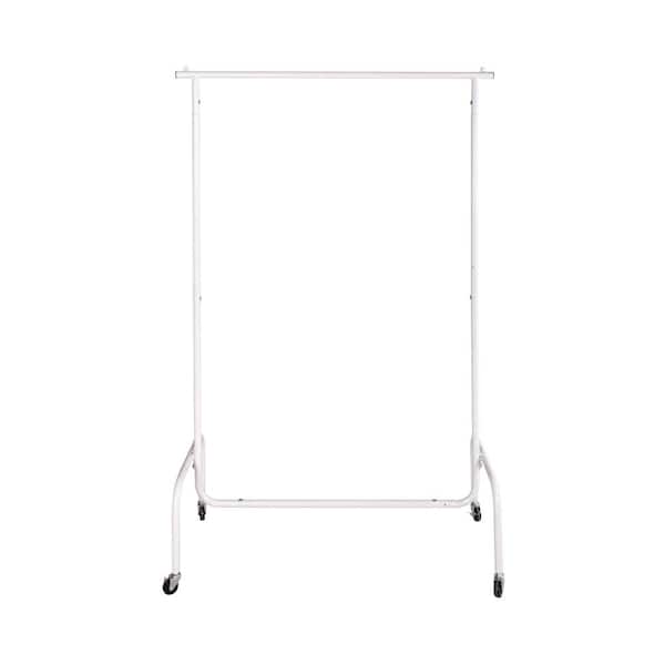 Tatahance White Metal Clothes Rack 43.5 in. W x 66.14 in. H