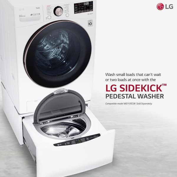 LG 4.5 Cu. Ft. Stackable SMART Front Load Washer in Black Steel with Steam  and TurboWash360 Technology WM4000HBA - The Home Depot
