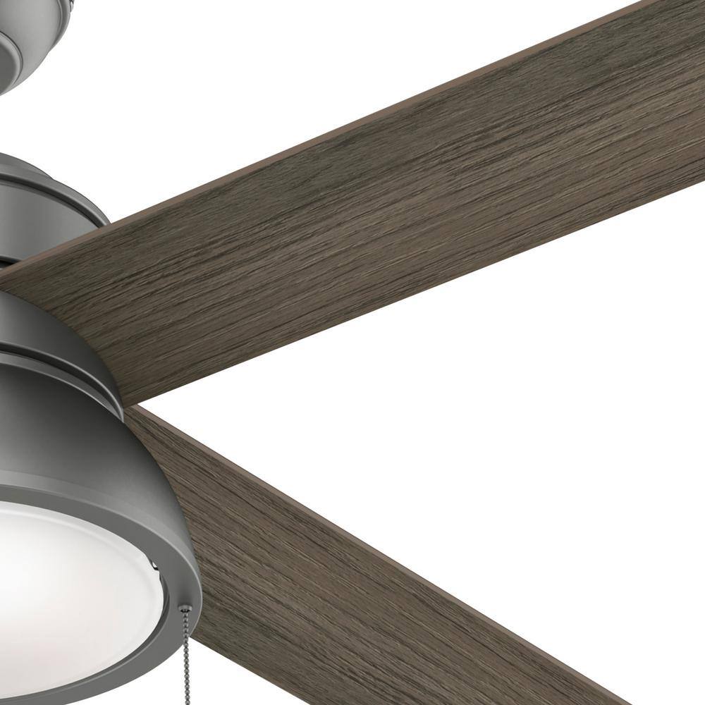 Loki Matte Silver 52" Ceiling Fan with LED Light Kit