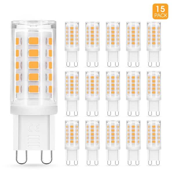 YANSUN 40-Watt Equivalent G9 Base Non-Dimmable LED Light Bulb in Warm White 3000K (15-Pack)