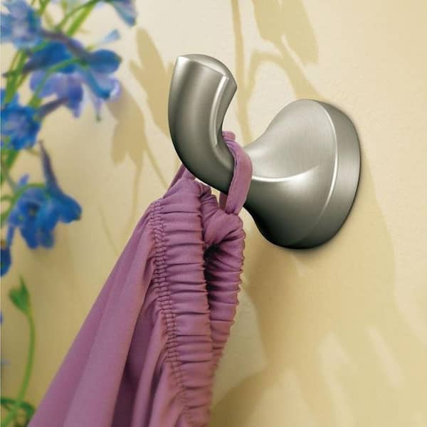 Moen Eva Chrome 1-Hook Wall Mount Towel Hook in the Towel Hooks