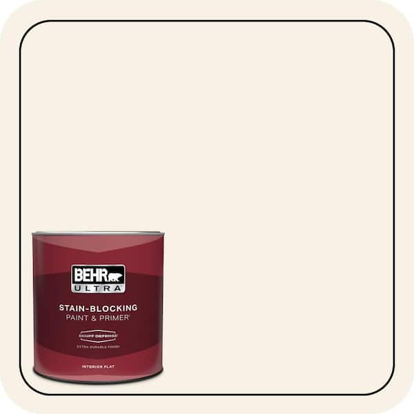 BEHR ULTRA 1 qt. #ECC-16-2 Bright Moon Extra Durable Flat Interior Paint & Primer