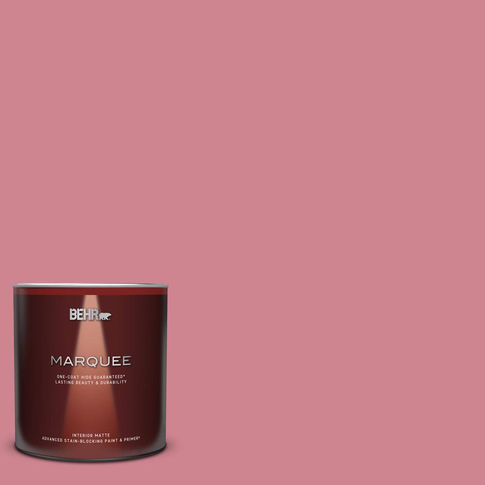 BEHR MARQUEE 1 qt. 130D4 Rose Sachet Matte Interior Paint & Primer