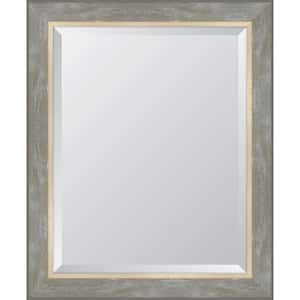 Medium Rectangle Champagne Beveled Glass Contemporary Mirror (28 in. H x 34 in. W)