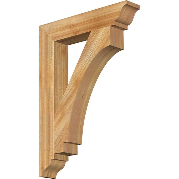 Ekena Millwork 4 in. x 30 in. x 22 in. Western Red Cedar Imperial Traditional Rough Sawn Bracket