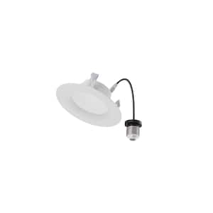 4 in. New Construction or Remodel White Dimmable LED Recessed Trim Soft White (4-Pack)