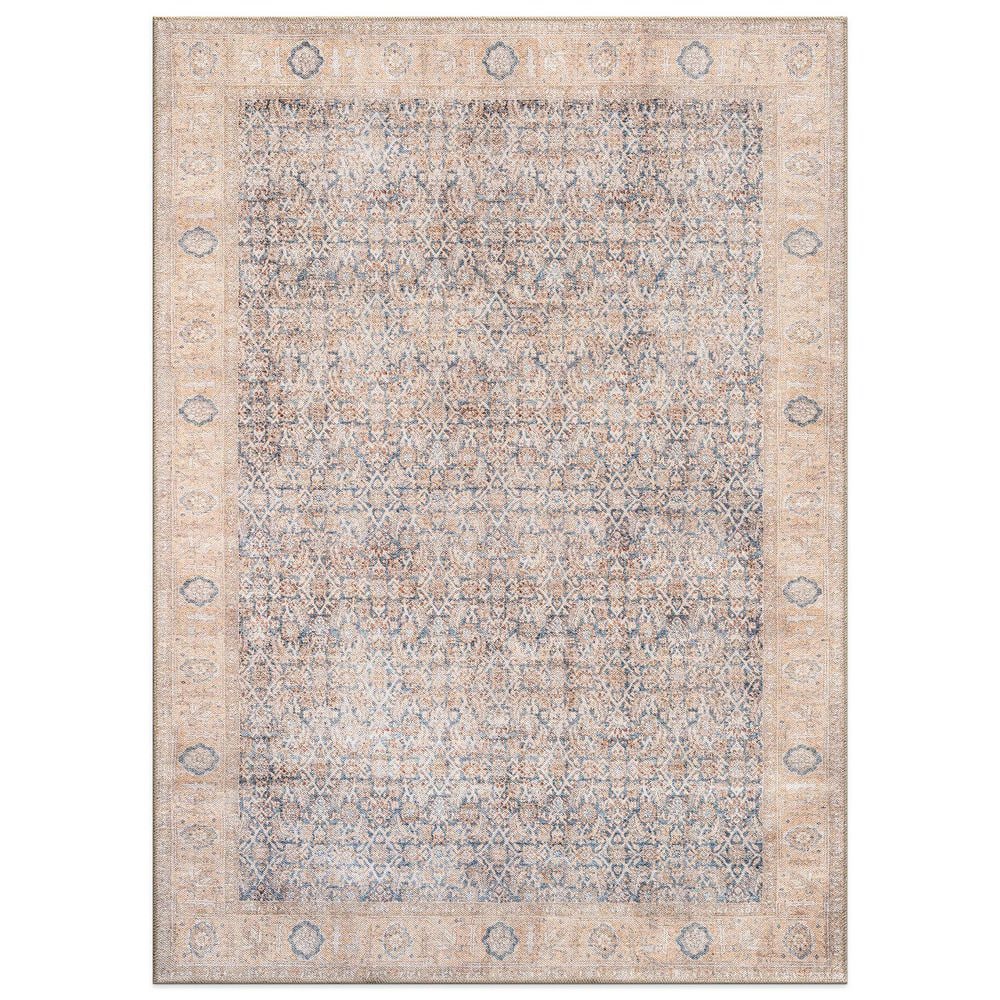 Elise Distressed Machine Washable Blue 4 ft. x 6 ft. Area Rug price history on PriceWatchPro