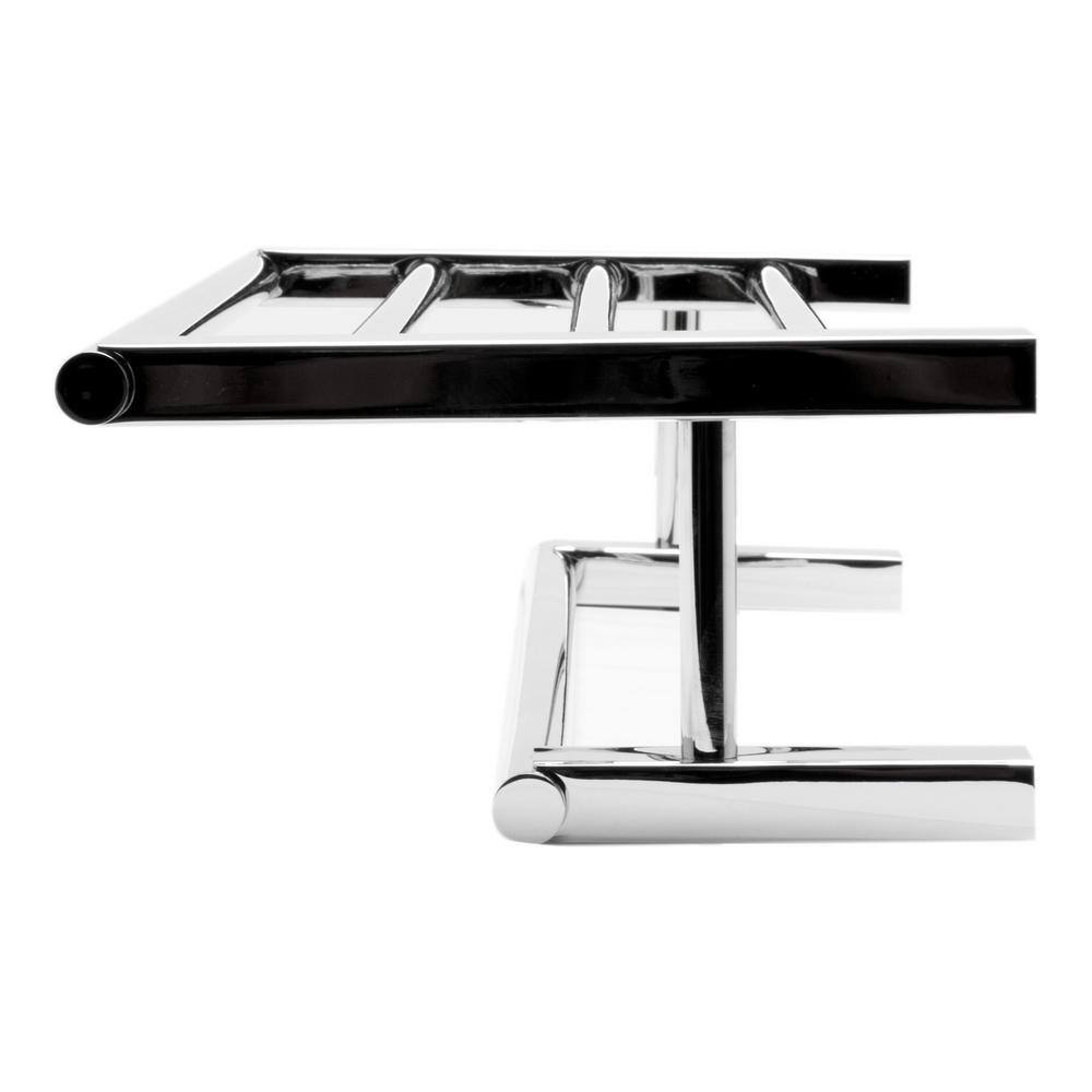 Polished Chrome 26" Wall Mounted Towel Rack with Shelf