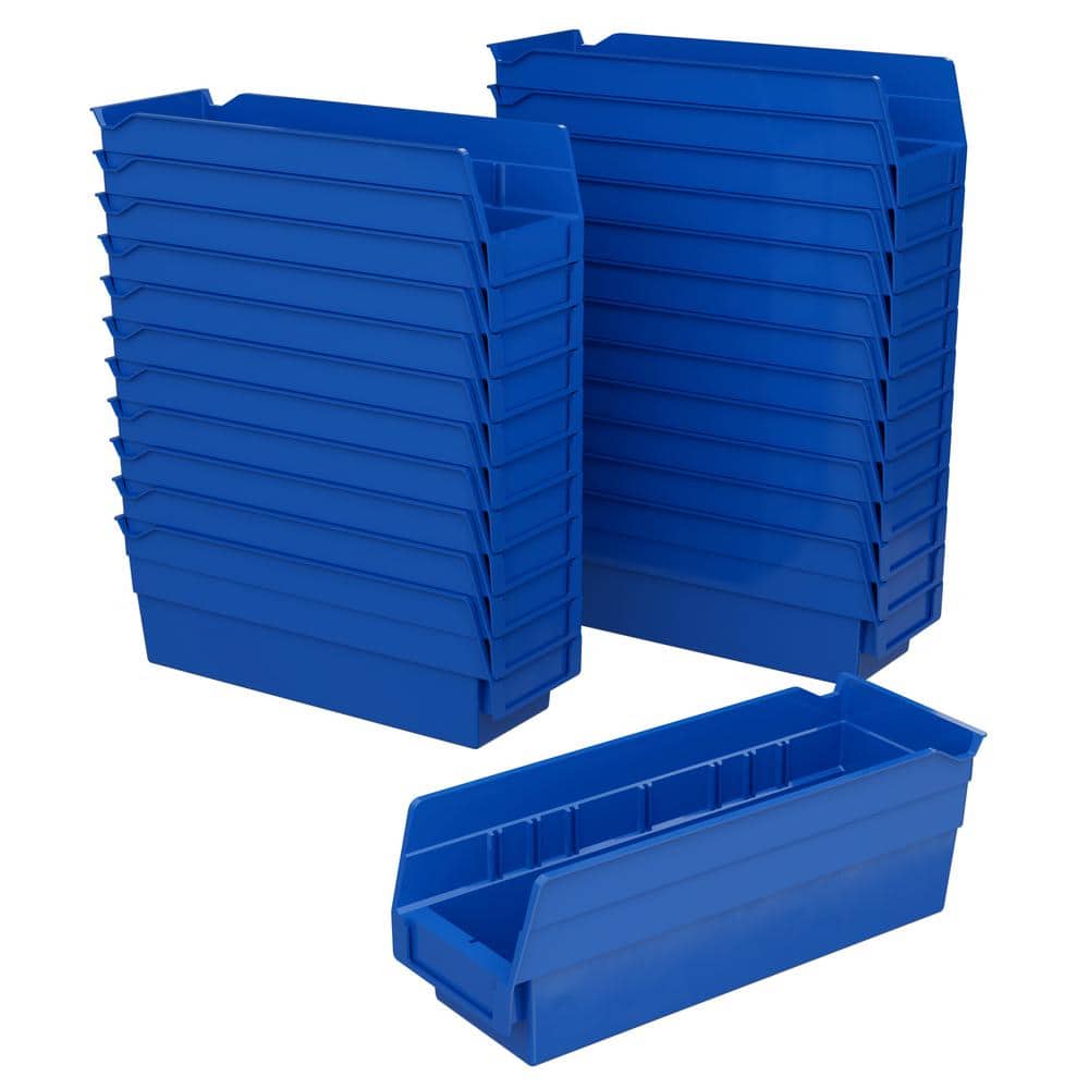 30120 Series, 4 1/8 in. W x 11 5/8 in. D x 4 in. H, Blue Open Hopper Shelf 