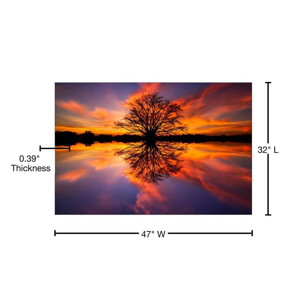 Large Multicolor Tempered Glass Landscape Wall Art