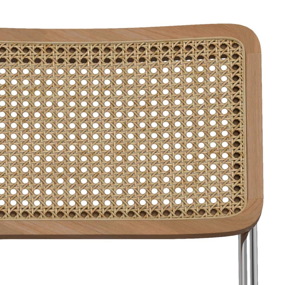 Madalyn High Back Brown Rattan and Cane Side Chair Set