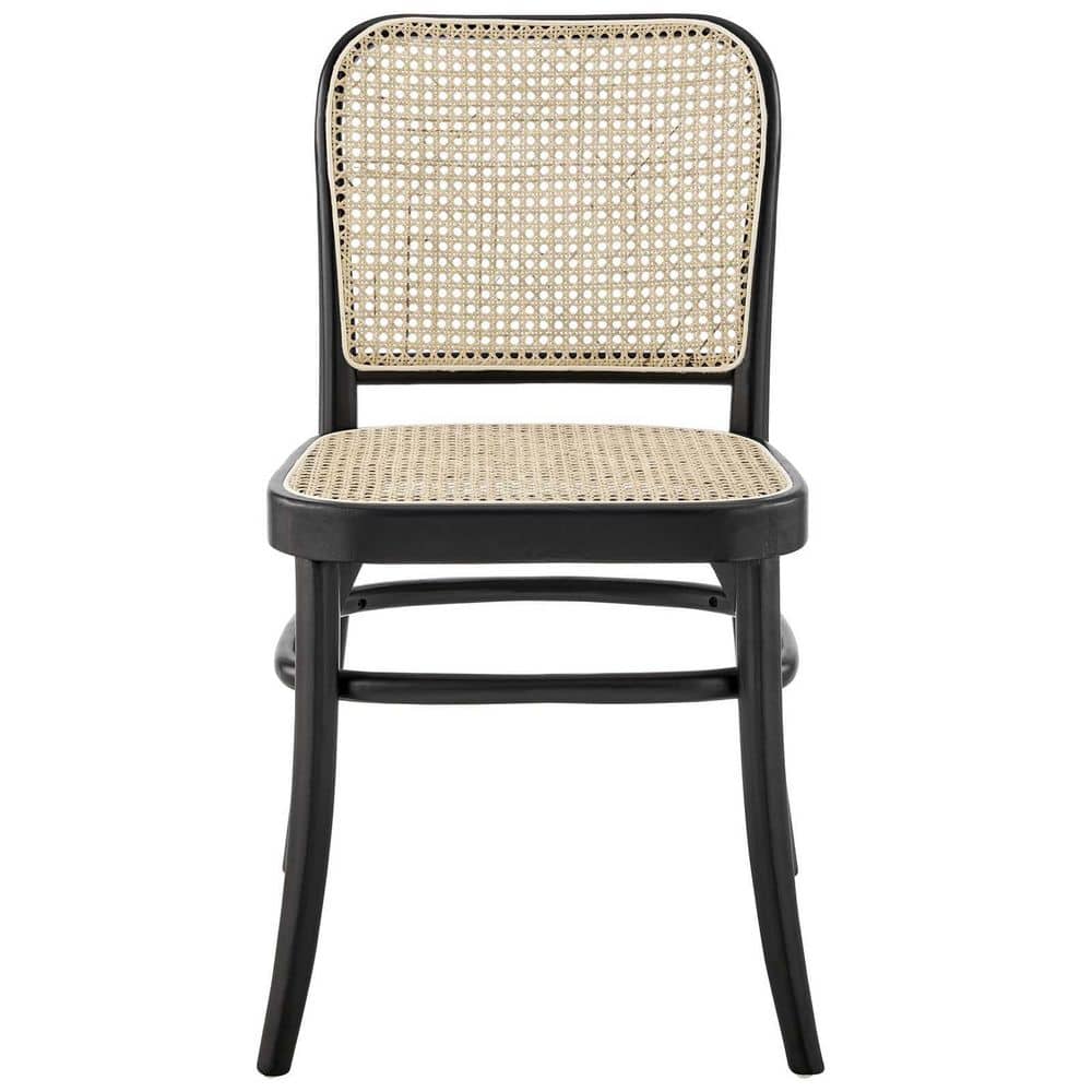 Winona Black Elm Wood and Cane Side Chair