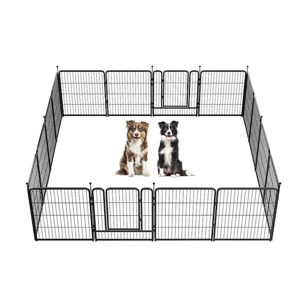 N/A 32 16 Panels Instant Dog Playpen Portable Pet Fence for