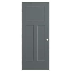 32 in. x 80 in. 3-Panel Winslow Right-Hand Solid Core Cordite Molded Composite Single Prehung Interior Door