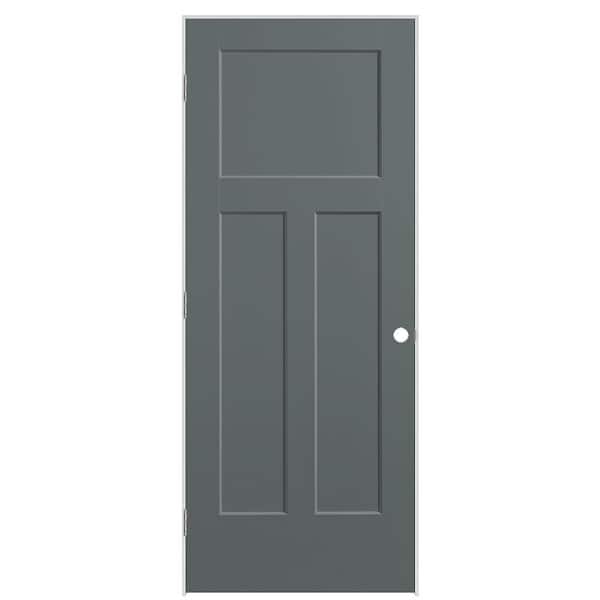Masonite 32 in. x 80 in. 3-Panel Winslow Right-Hand Hollow Core Cordite Molded Composite Single Prehung Interior Door
