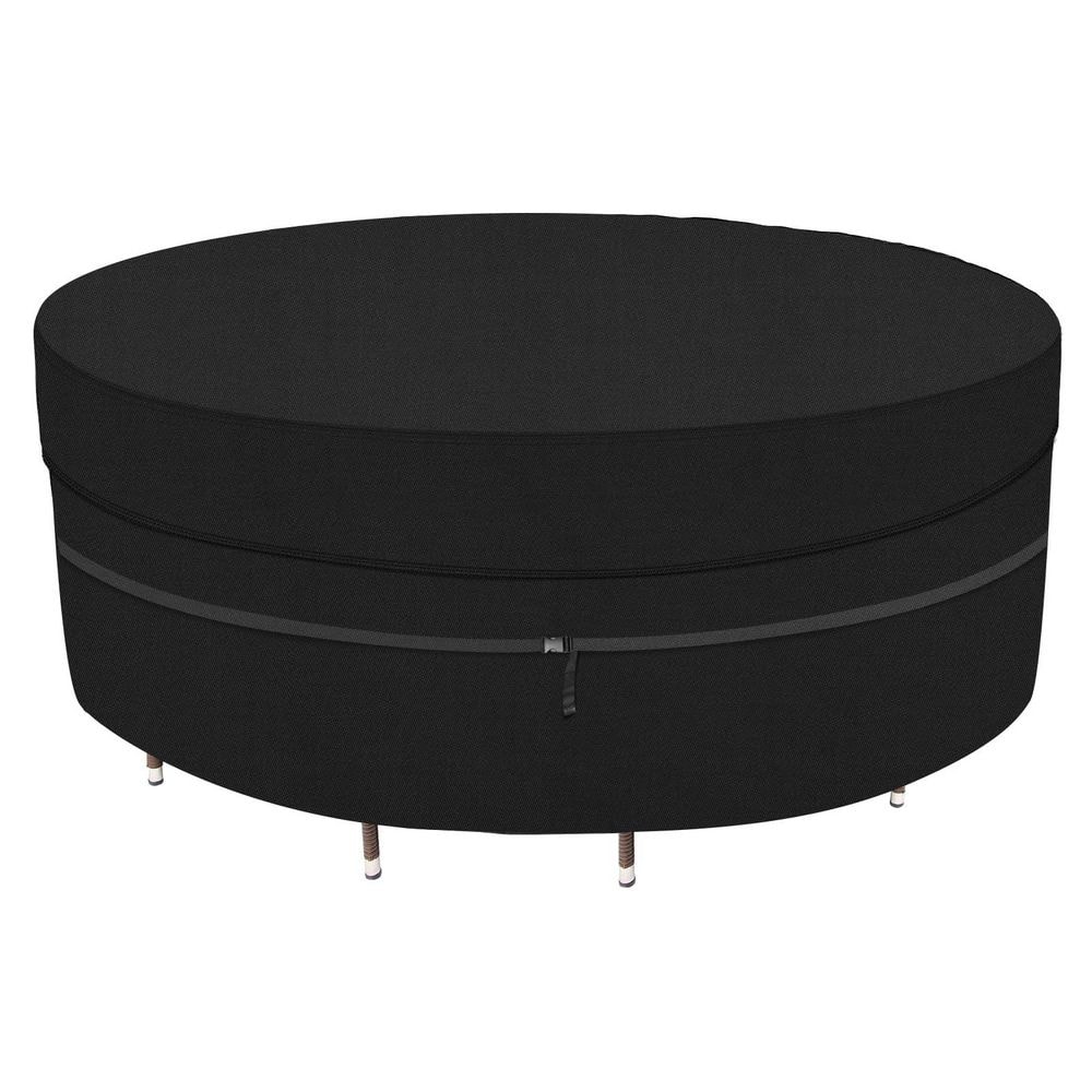 "84"" Round Black Waterproof Patio Table Cover - 600D UV Resistant & Tear Resistant, All Weather Outdoor Furniture Cover" price history on PriceWatchPro