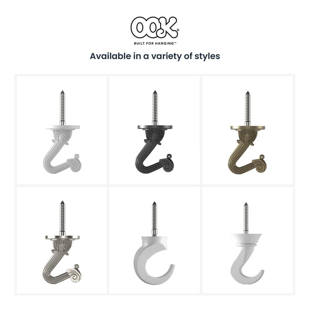 White Vinyl Coated Medium Wall Mounted Swag Hook