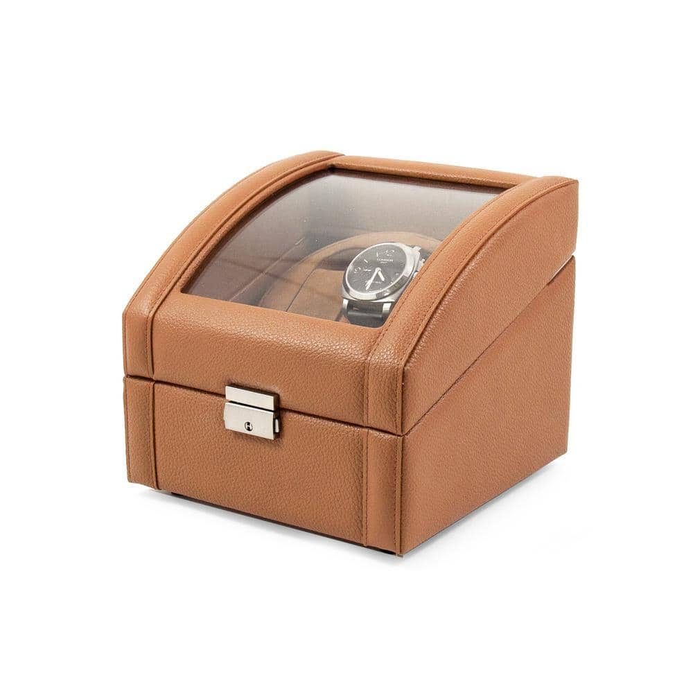 Tan Leather 2-Watch Winder