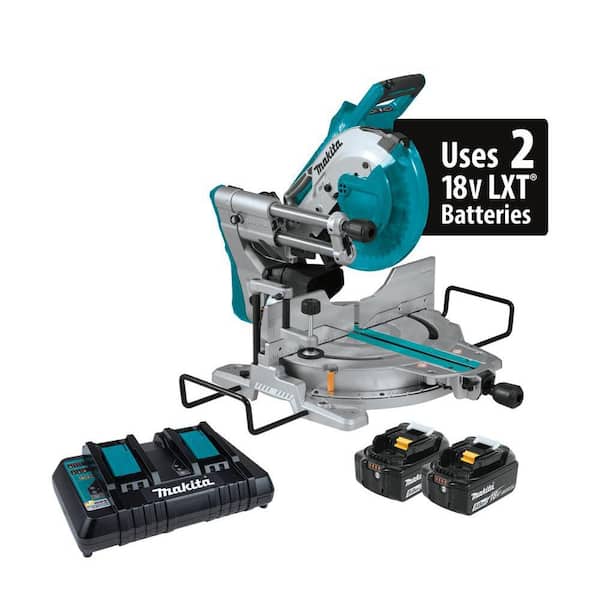18V 5.0Ah X2 LXT Lithium-Ion (36V) Brushless Cordless 10 in. Dual-Bevel Sliding Compound Miter Saw with Laser Kit