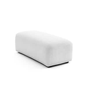 Fairwind 20 in. Armless Chenille Rectangle Modular Sofa in White