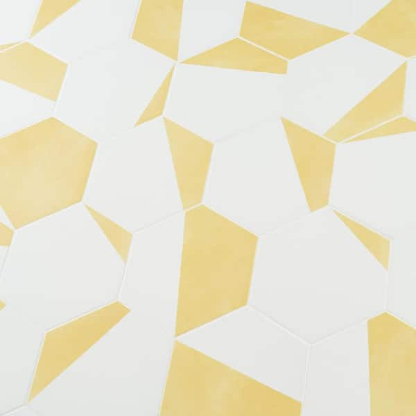 Ivy Hill Tile Eclipse Burst Yellow 7.79 in. x 8.98 in. Matte 