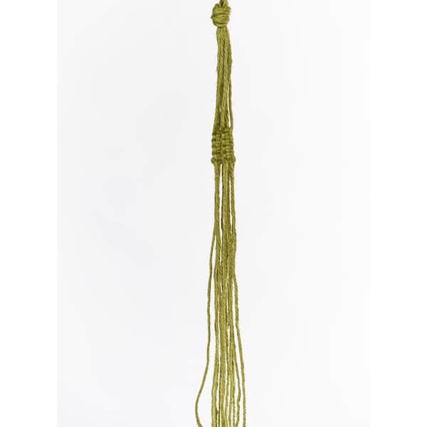 Primitive Planters 36 in. Green Colored Jute Plant Hanger