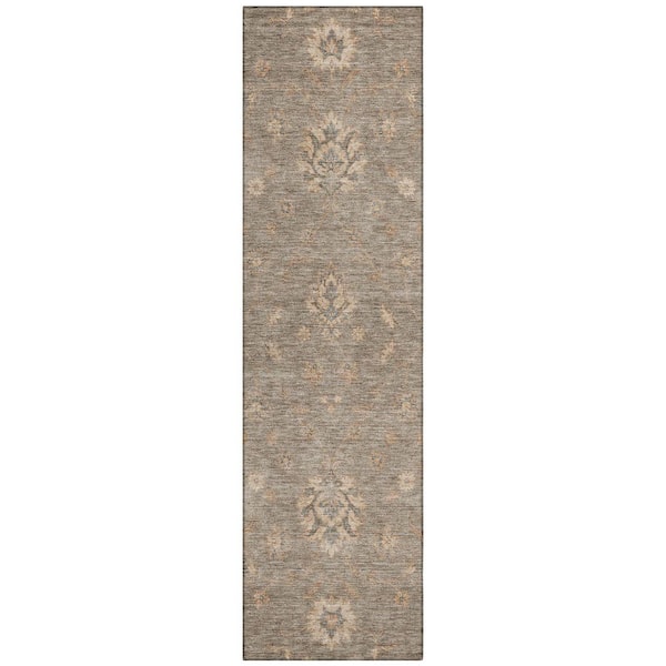 Chantille Machine Washable Indoor/Outdoor Abstract ACN3076 Taupe 2 ft. x 7 ft. Runner Rug
