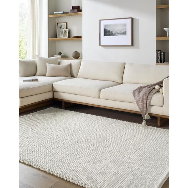 Hazar Cream Global Solid Color 2 ft. x 3 ft. Area Rug