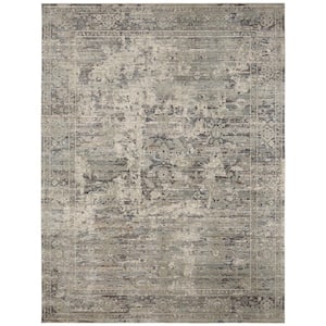 Camilla Grey 4 ft. Round Abstract Area Rug