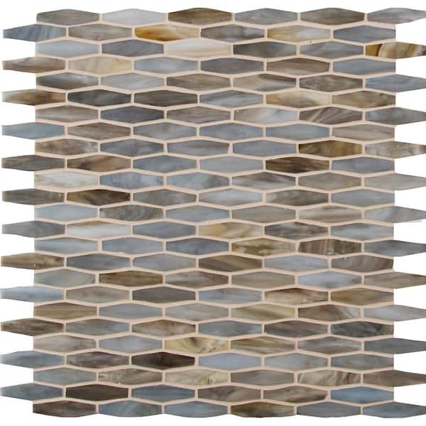 MSI Mochachino 12.13 in. x 13.25 in. Glossy Glass Patterned Look Wall Tile (20 sq. ft./Case)