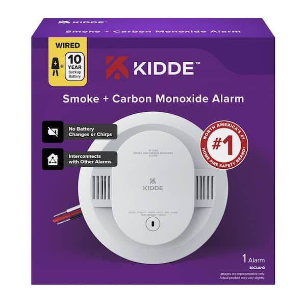 10-Year Battery and Hardwired Smoke and Carbon Monoxide Detector, Interconnectable and LED Warning Lights 21031544