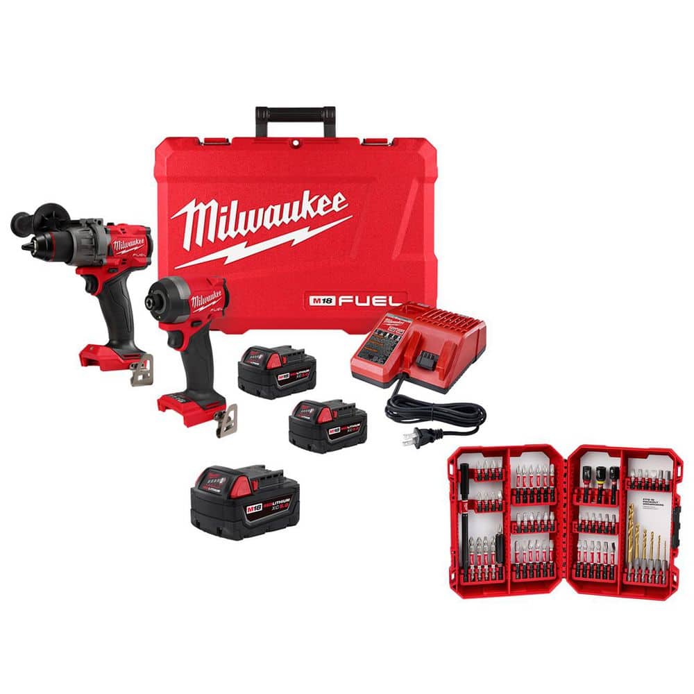 M18 FUEL 18V Cordless Hammer Drill/Impact Combo Kit (2-Tool) w/5.0Ah Battery & SHOCKWAVE Bit Set (60-Pc) price history on PriceWatchPro