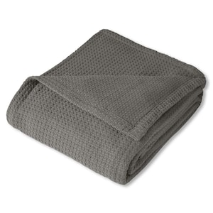 100% Cotton Grand Hotel Oversized Blanket, King, Dark Gray