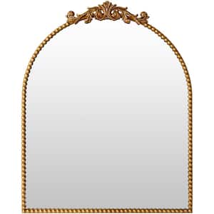Koa 36 in. H x 29 in. W Gold Framed Decorative Mirror