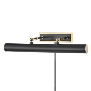 Holly 3-Light Aged Old Bronze Picture Light with Plug Antique Brass/Black Steel Shade