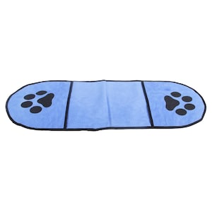 Dry-Aid Hand Inserted Bathing and Grooming Quick-Drying Microfiber Pet Towel Blue