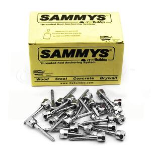 1/4 in. x 1 in. Vertical Rod Anchor Super Screw 1/4 in. Threaded Rod Fitting for Wood (25-Pack)