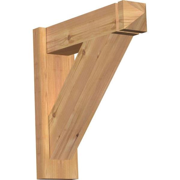 Ekena Millwork 6 in. x 20 in. x 20 in. Western Red Cedar Traditional Arts and Crafts Smooth Outlooker