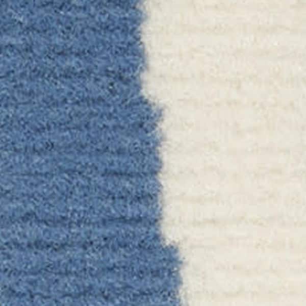 2 ft. x 8 ft. White Geometric Washable Area Rug