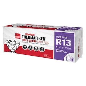 R13 Thermafiber Fire and Sound Guard Plus Mineral Wool Insulation Batt 15 in. x 47 in.