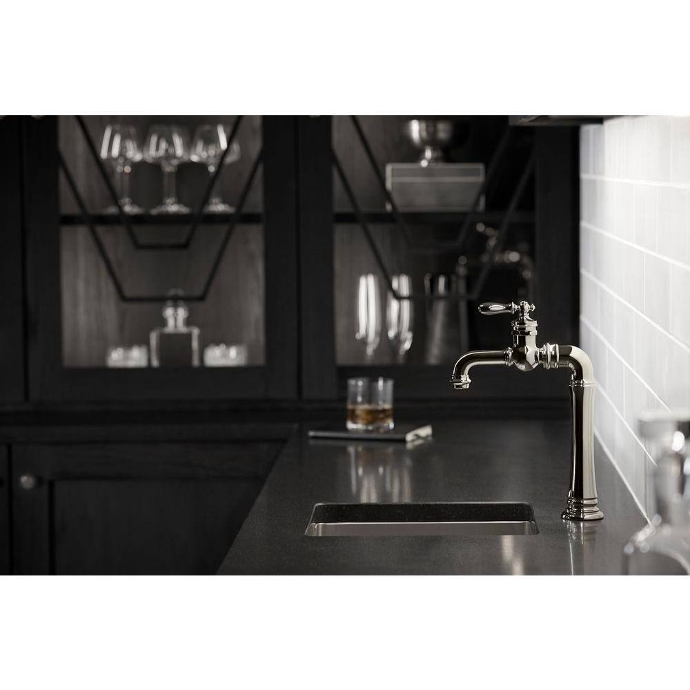 Vibrant Polished Nickel Gentleman's Bar Faucet with Accessories