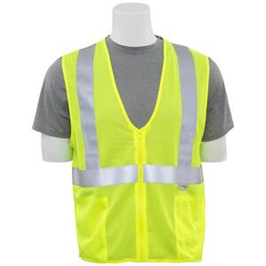 S15Z 6X Hi Viz Lime Poly Mesh Safety Vest