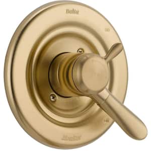 Lahara 1-Handle Wall-Mount Volume and Temperature Control Valve Trim Kit in Champagne Bronze (Valve Not Included)