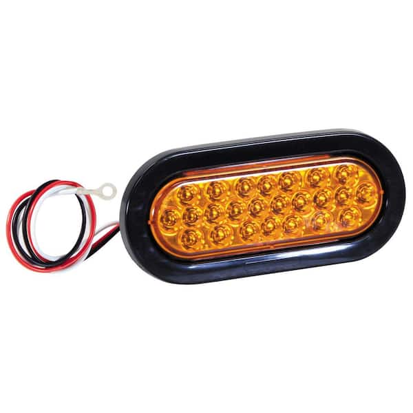 2x- 6 Oval 24 LED Recessed Amber Strobe Light Waterproof Strobe Towing DOT/SAE - Foto 6